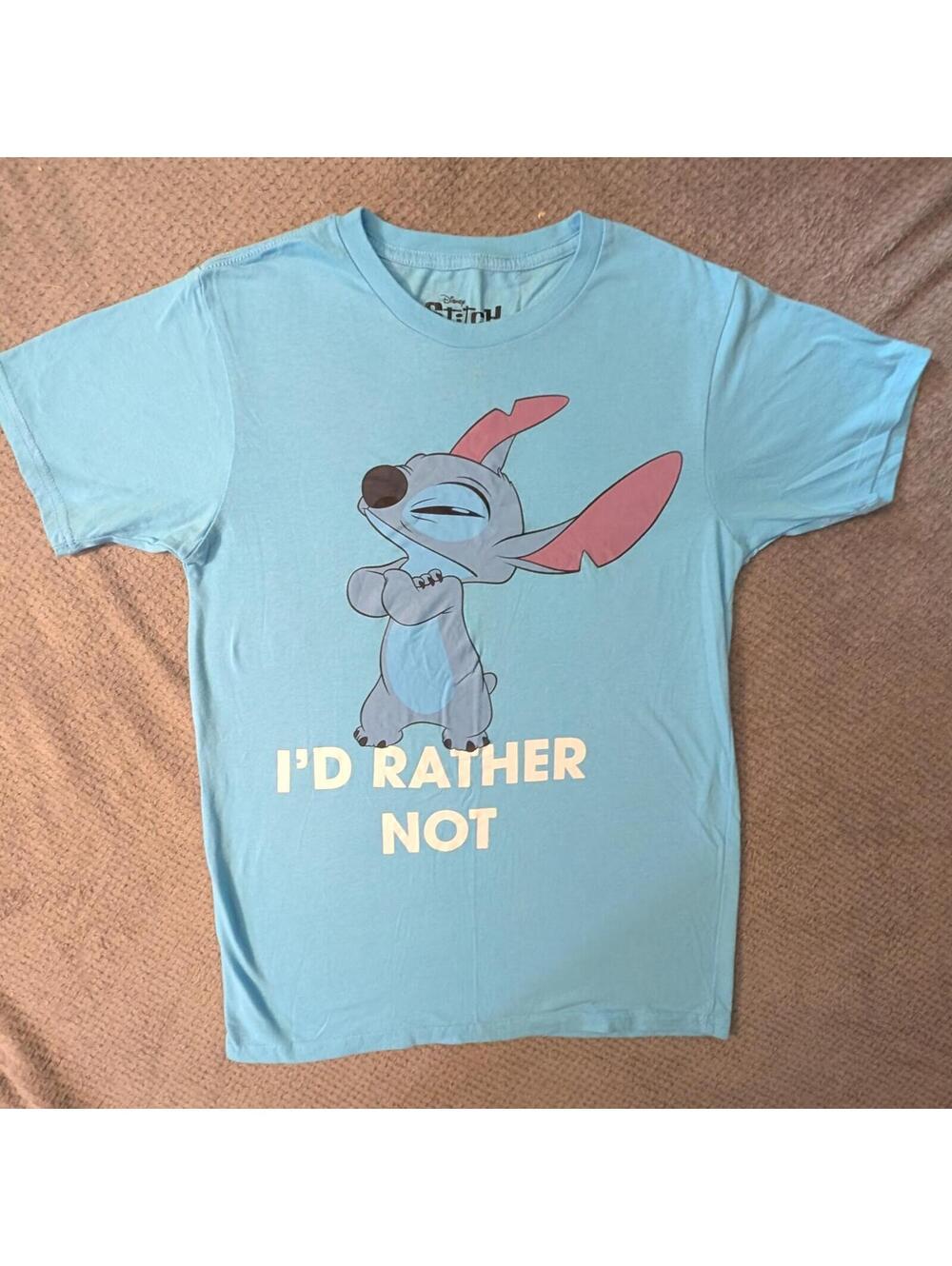 Disney Stitch "I'd Rather Not" Graphic T-Shirt – Women's Small (S)